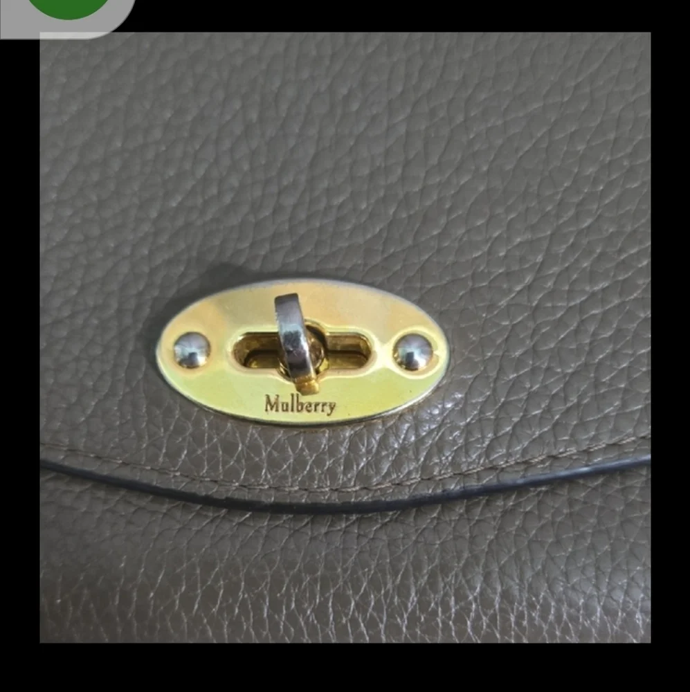Mulberry Leather Wallet with Burgundy Interior and Gold Postman Hardware